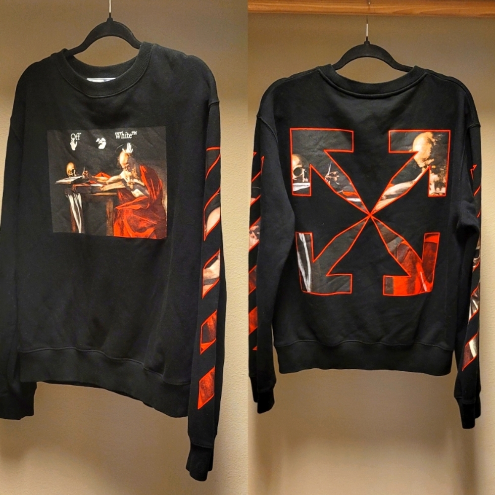 Off-White SS21 Caravaggio Crewneck sweatshirt size Medium